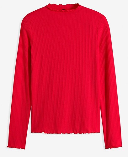 Rippshirt mit stehkragen - rippshirt, gr