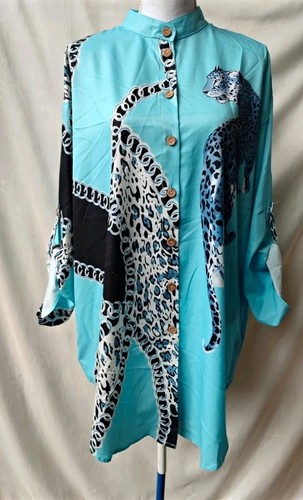 Damen tunika bluse türkis - bluse,