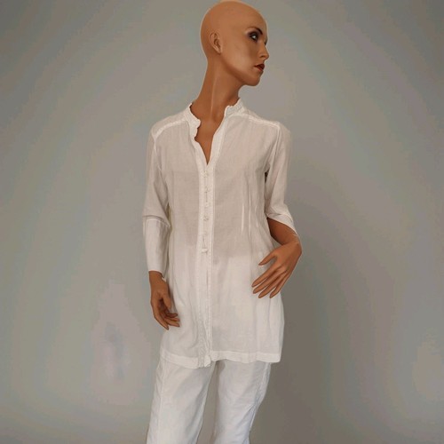 Weiße longbluse mit spitze - mit,