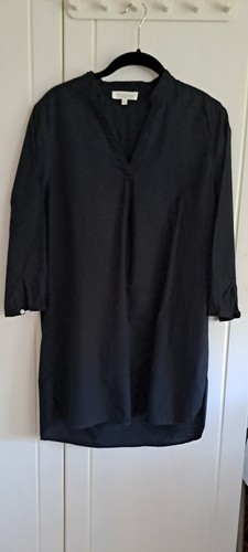 Schwarze baumwoll tunika mit - schwarze,
