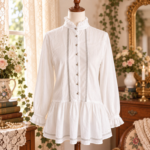 Bluse tunika rüschen - ❣️bluse,