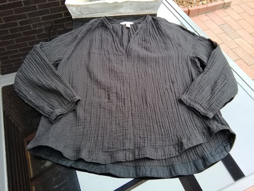 Krepp langarm bluse - h&m,