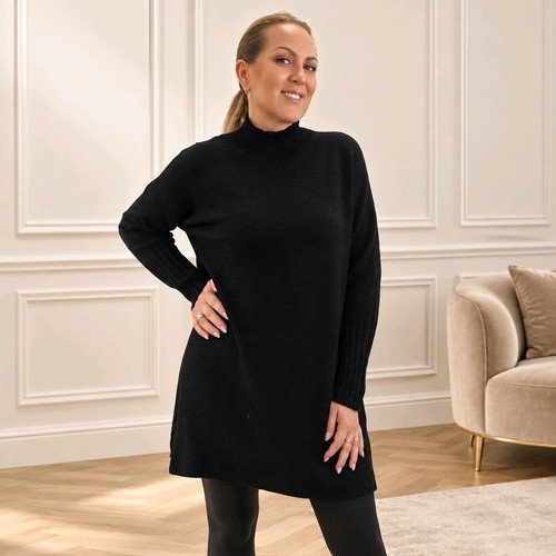 Feinstrick tunika longpulli - tunika,