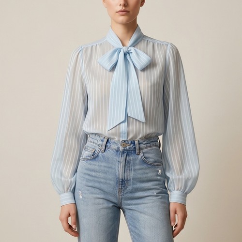 Damen italy bluse gestreift - damen,
