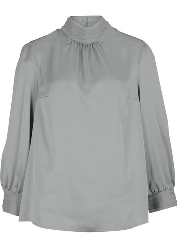Satin tunika mit stehkragen - tunika,